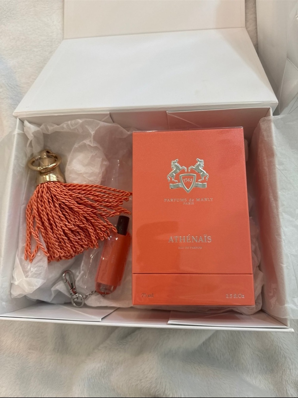 Athénaïs Women's Accessory Set in Coral Orange